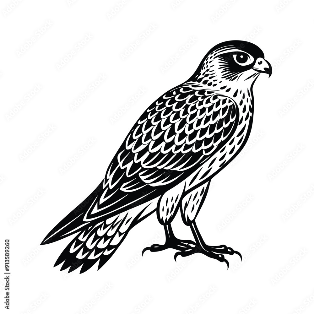 Kestrel Bird Silhouette Vector Kestrel Bird Silhouette Vector