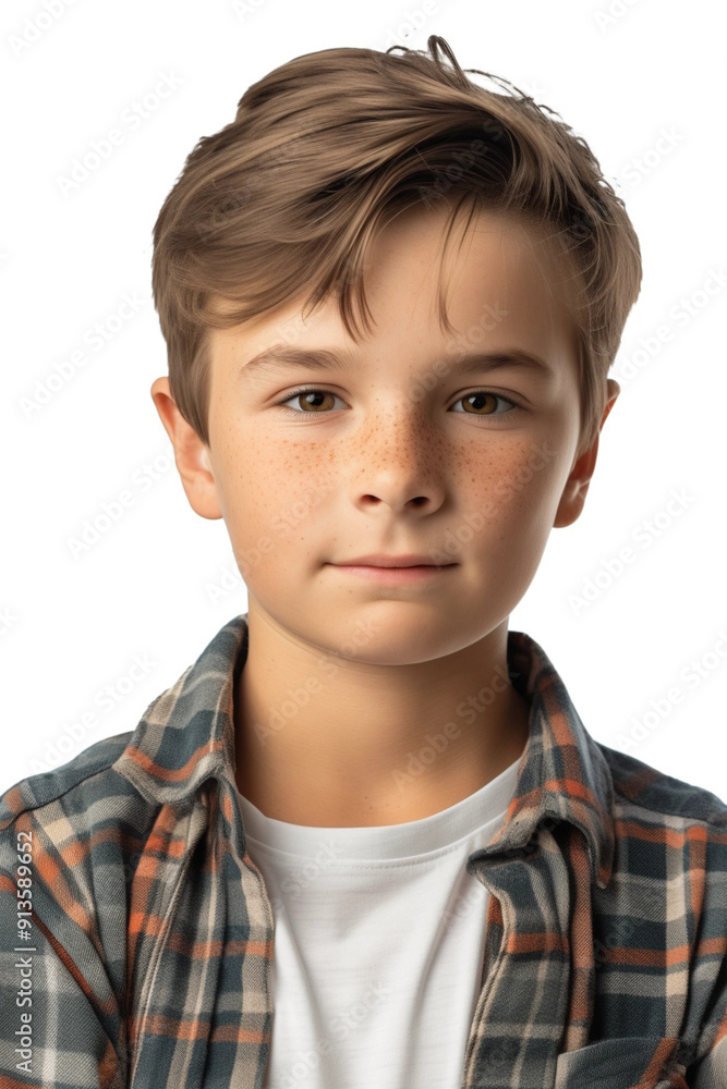Passfoto für Kinderausweis - Junge mit dunklen Haaren Passfoto für Kinderausweis - Junge mit dunklen Haaren