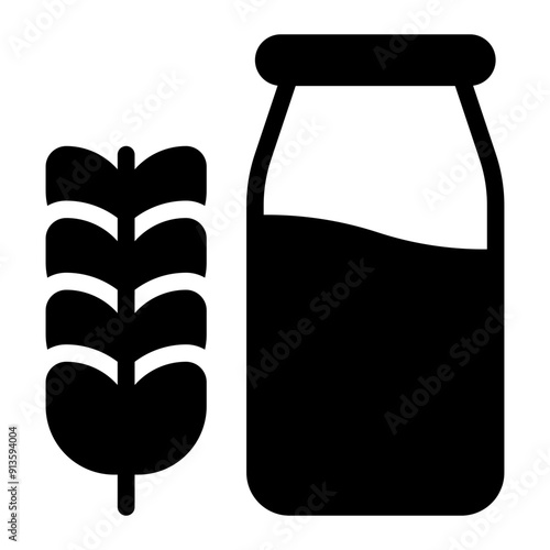 milk glyph icon