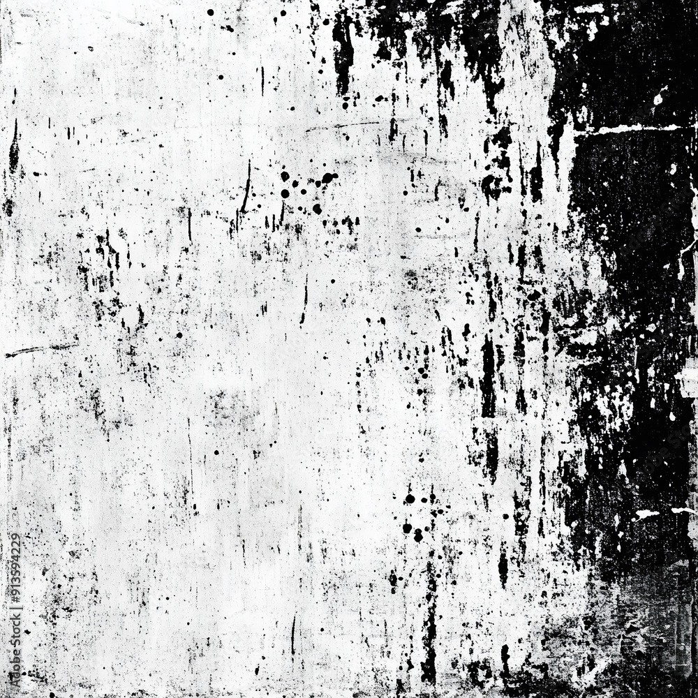 Textured black and white abstract background with a weathered surface and random patterns Textured black and white abstract background with a weathered surface and random patterns