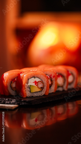 sushi on a plate