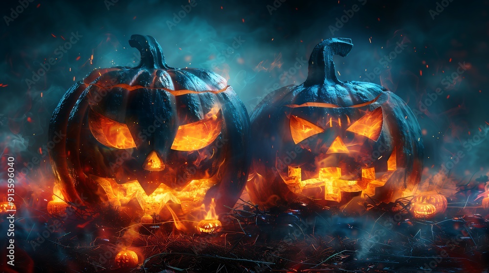 Halloween stylish trending background, place for text Halloween stylish trending background, place for text