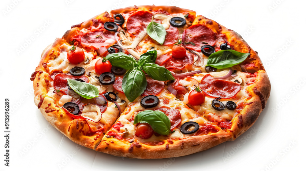 pizza isolated on white background pizza isolated on white background