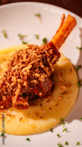 lamb shank meat food