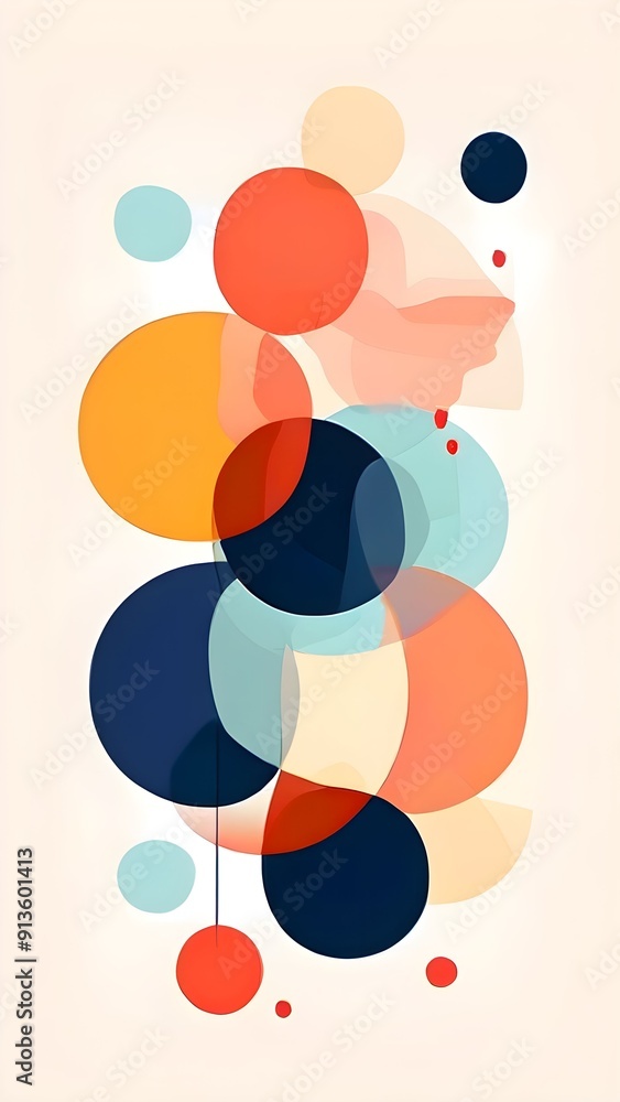 vibrant minimalist wallpaper illustration in geometric shapes symbolizing fun and ease vibrant minimalist wallpaper illustration in geometric shapes symbolizing fun and ease