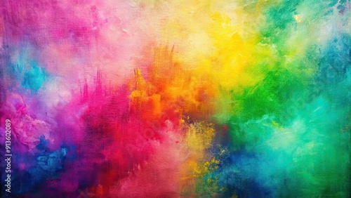 Paint smudged in pink, purple, yellow, and green colors , messy, abstract, artistic, vibrant, colorful, backdrop, texture