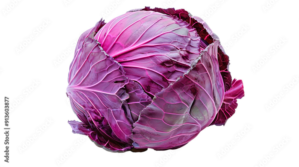 Fresh raw red cabbage vegetable isolated on transparent background Fresh raw red cabbage vegetable isolated on transparent background