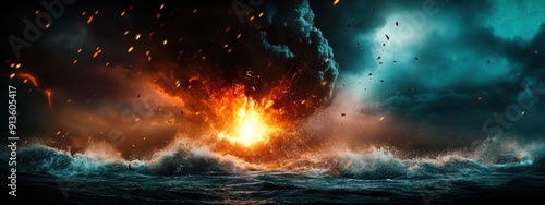 Wallpaper Mural Hurricane over tropical ocean with high waves, realistic, high resolution --ar 8:3 --style raw --personalize pyz3xwv --stylize 250 --v 6.1 Job ID: 4b136dcb-8f57-4c85-8ed8-535e469ecf13 Torontodigital.ca