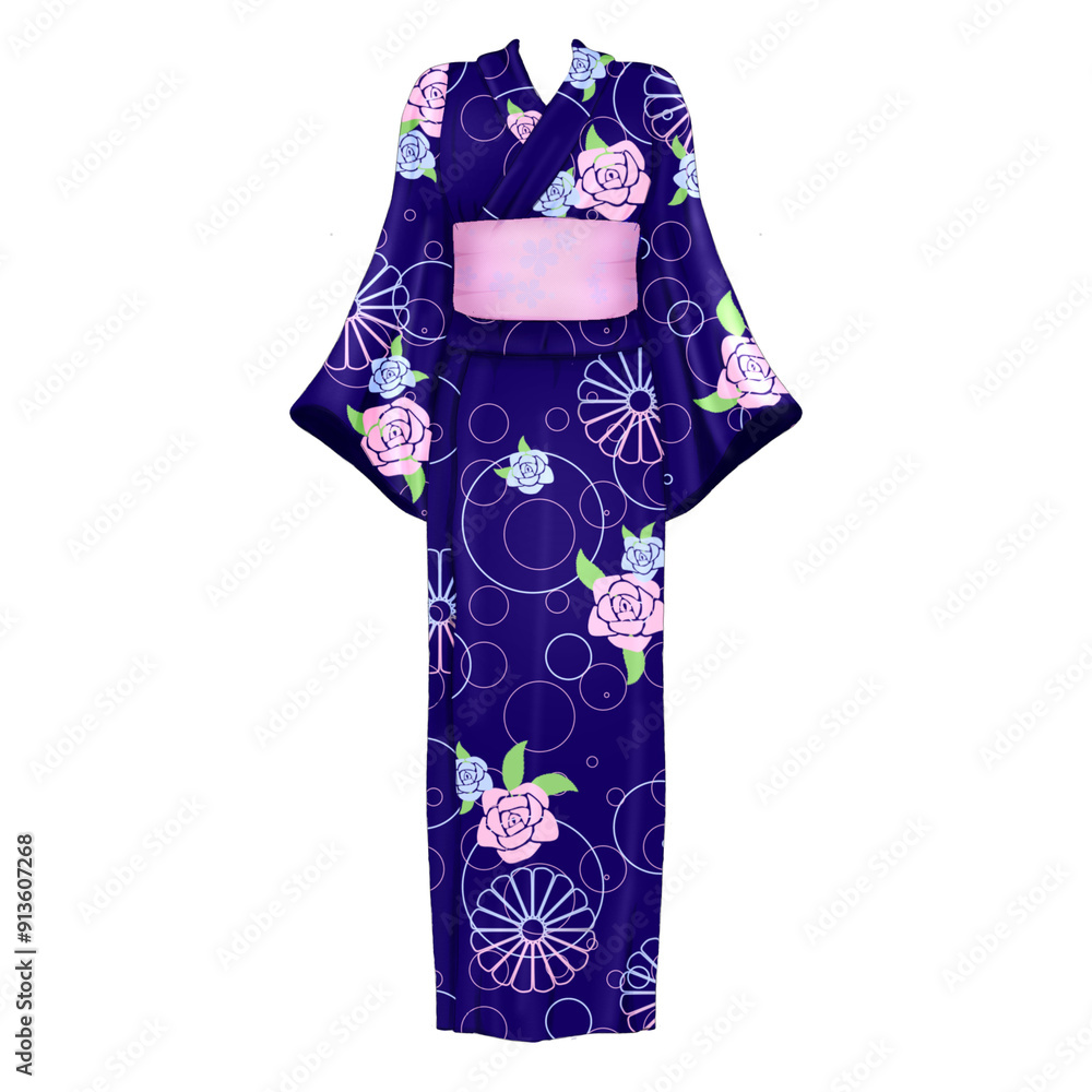 yukata traditional summer custom illustration for stamp material yukata traditional summer custom illustration for stamp material