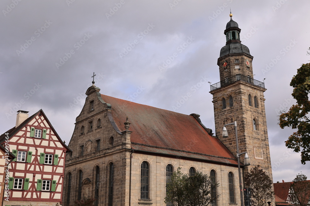 Fototapeta premium Blick in die Altstadt von Altdorf bei Nürnberg in Bayern