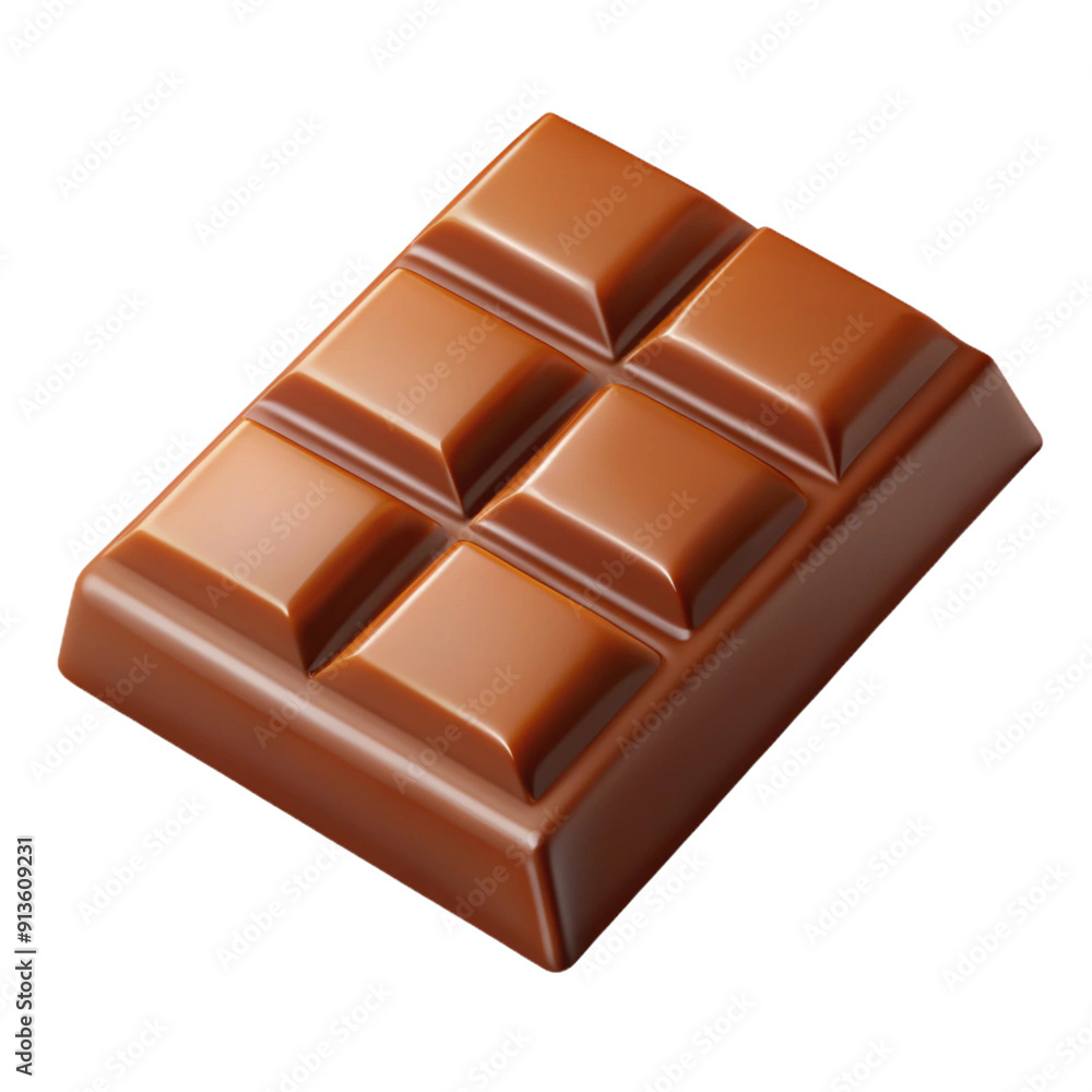 Chocolate 3d cartoon style illustration