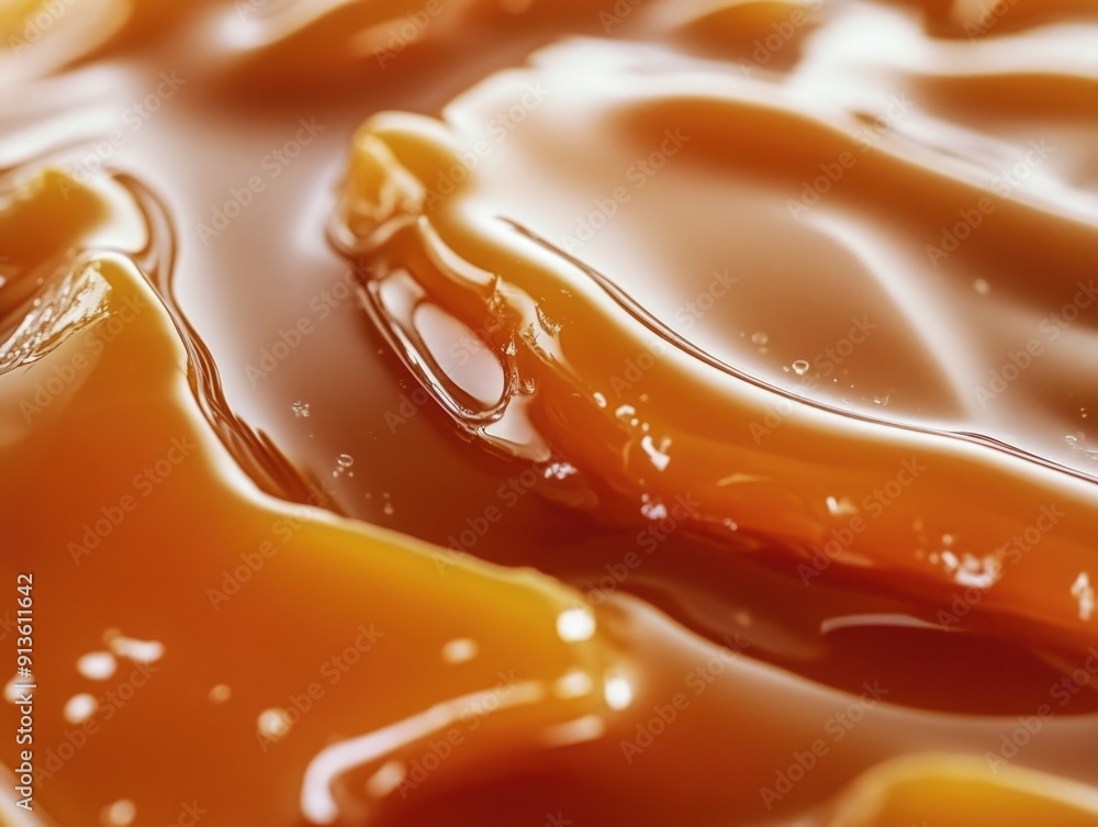 Caramel Sauce Close Up Caramel Sauce Close Up