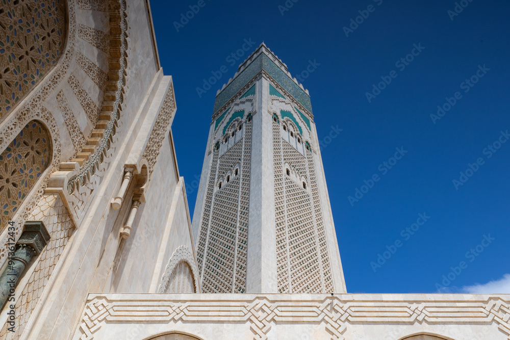 Obraz premium Hassan II Mosque, second largest functioning mosque in AfricaCa