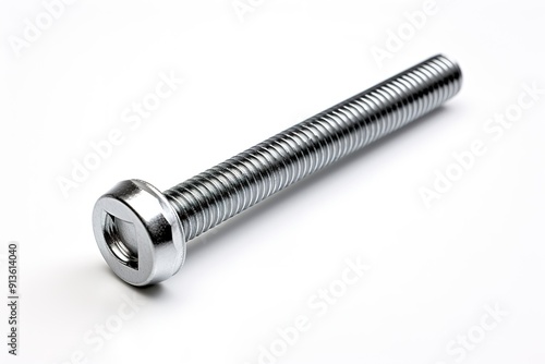 Crafting Innovation: The Elegant Design of a Precision Metal Bolt in Workshop Setting on Transparent PNG Background..