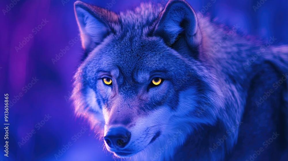 Wolf with yellow eyes Wolf with yellow eyes