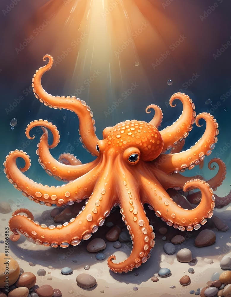 octopus watercolor illustration octopus watercolor illustration