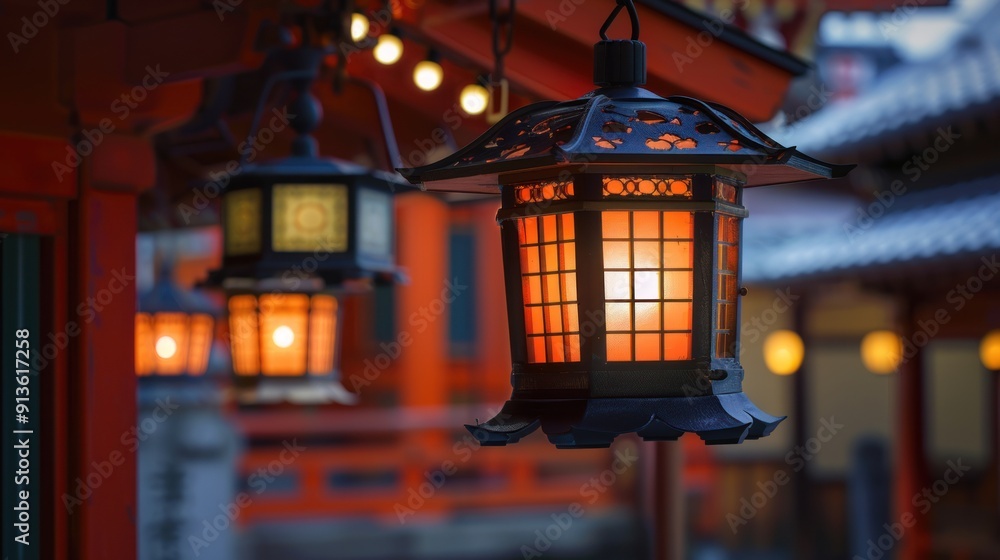Japanese Lantern at a Shrine Japanese Lantern at a Shrine