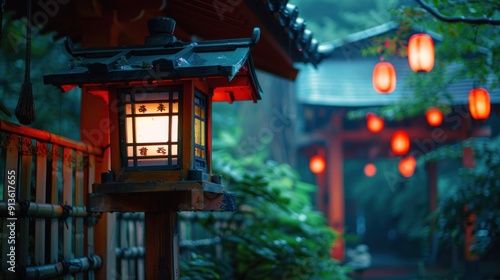 Wallpaper Mural Japanese Lantern in a Temple Garden Torontodigital.ca