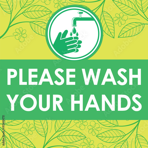 please wash your hands vector illustration ready to print