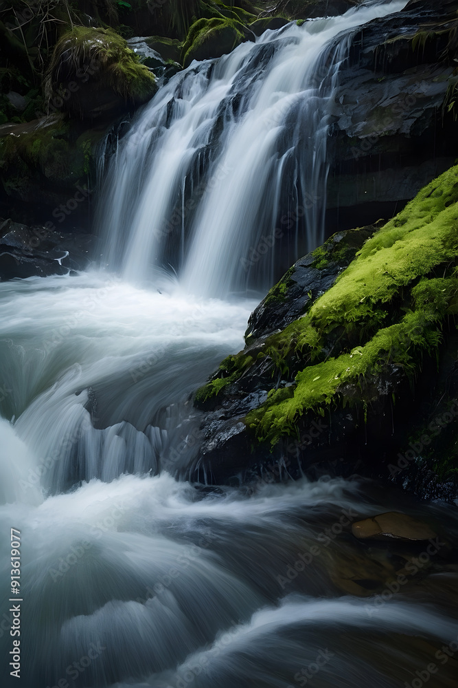 Beautiful cascade waterfall in a jungle Beautiful cascade waterfall in a jungle