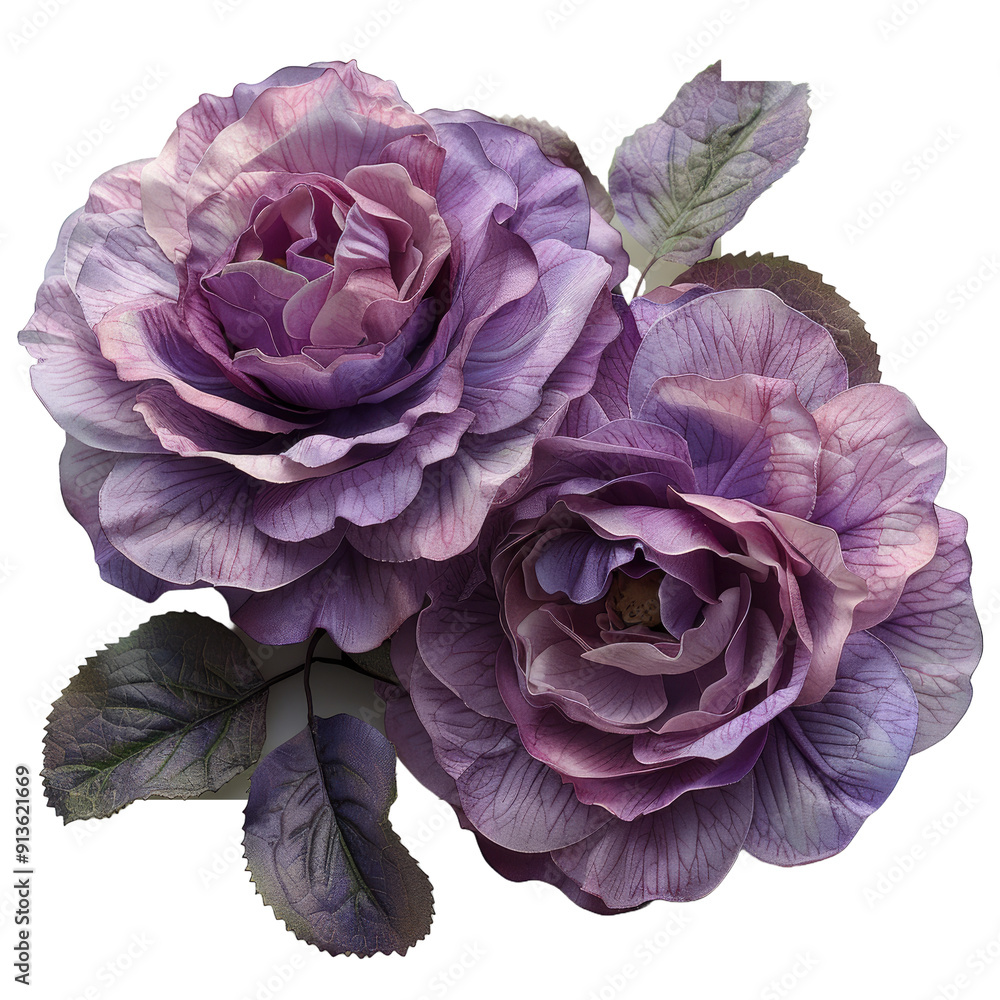 Obraz premium Purple flower isolated on a transparent background for web, banner, wallpaper