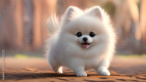 white pomeranian puppy