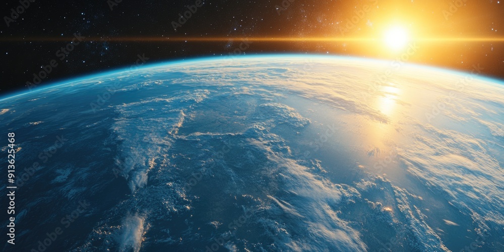 Fototapeta premium Sunrise Over Earth
