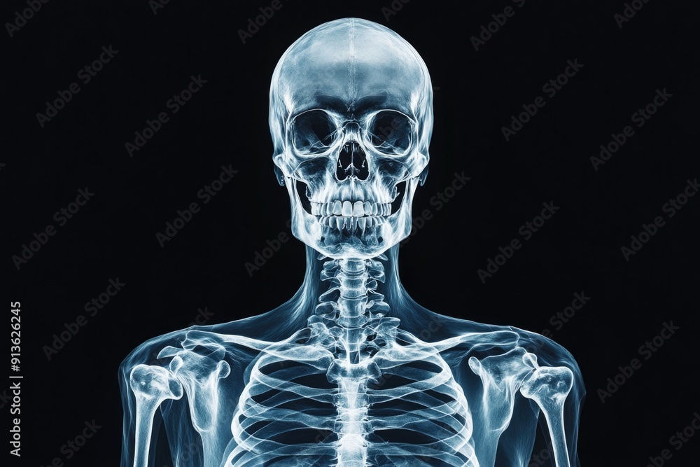 X-ray image of human skeleton X-ray image of human skeleton
