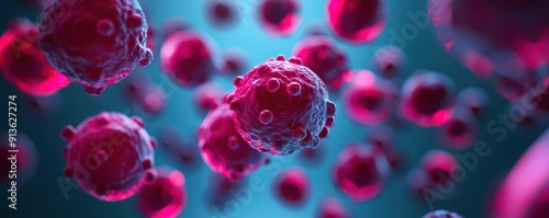 Microscopic view of cancer cells dividing, cancer genetics, oncology breakthrough