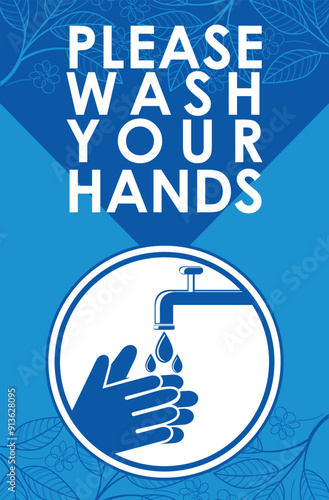 please wash your hands vector illustration ready to print