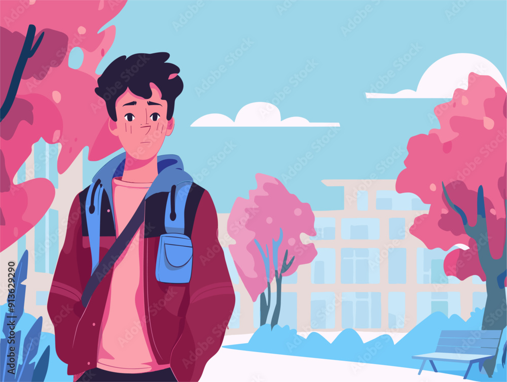 Obraz premium Mental Health Awareness for Boys: Breaking Down Barriers and Encouraging Help-Seeking