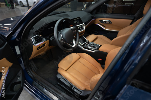 Car cabin designed for comfort with advanced features