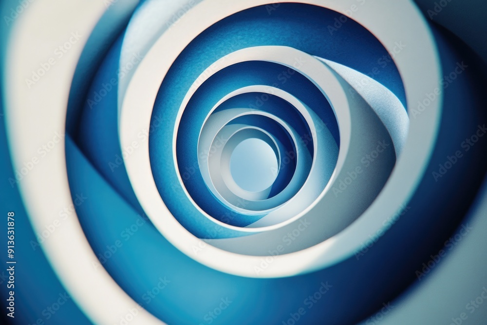 Blue and White Spiral Pattern Blue and White Spiral Pattern