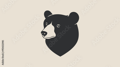 friendly black bear head