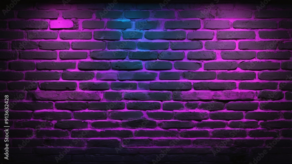 Moody Pink Brick Wall with Neon Undertones. Dark and Vibrant Urban Background Moody Pink Brick Wall with Neon Undertones. Dark and Vibrant Urban Background