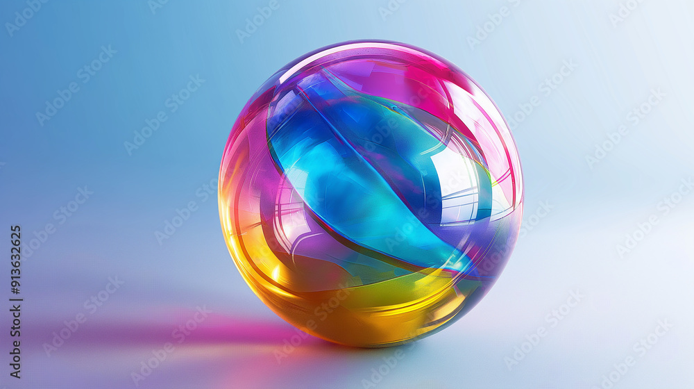 Colorful sphere on the light background Colorful sphere on the light background