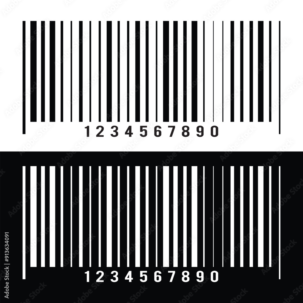 Bar code label template isolated on white background. Barcode icon. Visual data representation with product information. Vector graphic illustration in eps 10. Bar code label template isolated on white background. Barcode icon. Visual data representation with product information. Vector graphic illustration in eps 10.