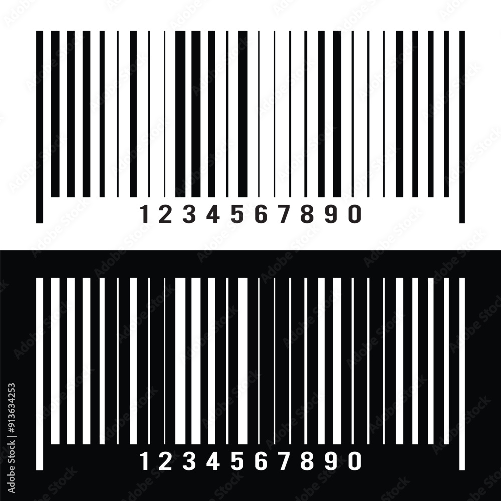 Realistic barcode label template. Product identification code vector icon. Datum scan technology isolated illustration in eps 10. Realistic barcode label template. Product identification code vector icon. Datum scan technology isolated illustration in eps 10.