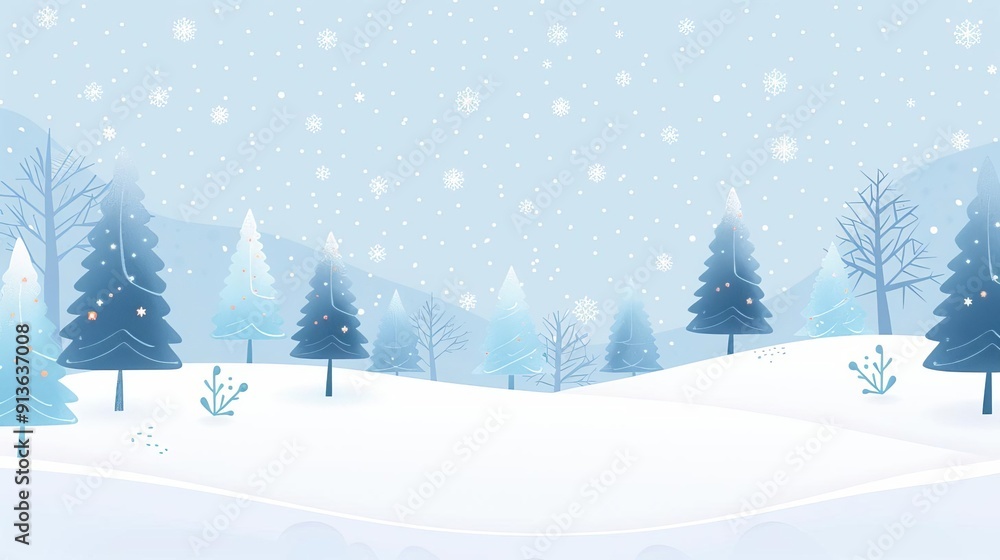 custom made wallpaper toronto digitalSnowcovered pine trees, simple modern clean background