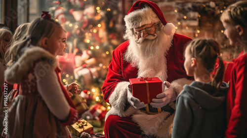 Santa Claus with children