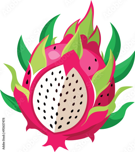 Dragon fruit generated Ai