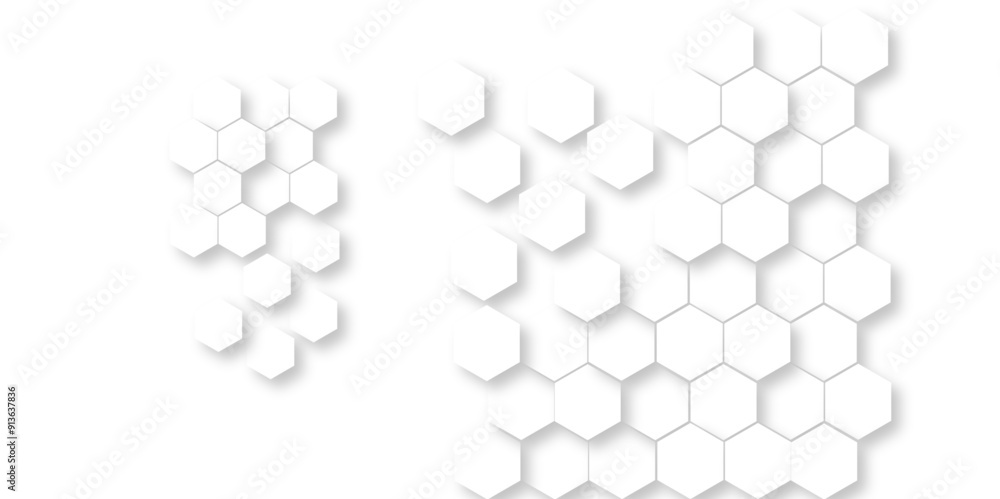 Vector abstract hexagonal futuristic geometric backdrop White 3d embossed creative hexagon, honeycomb white hexagon concept design abstract technology background, or wallpaper. Vector abstract hexagonal futuristic geometric backdrop White 3d embossed creative hexagon, honeycomb white hexagon concept design abstract technology background, or wallpaper.
