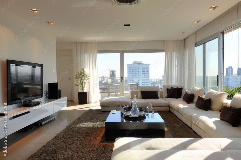 Fototapeta premium A well-furnished living room