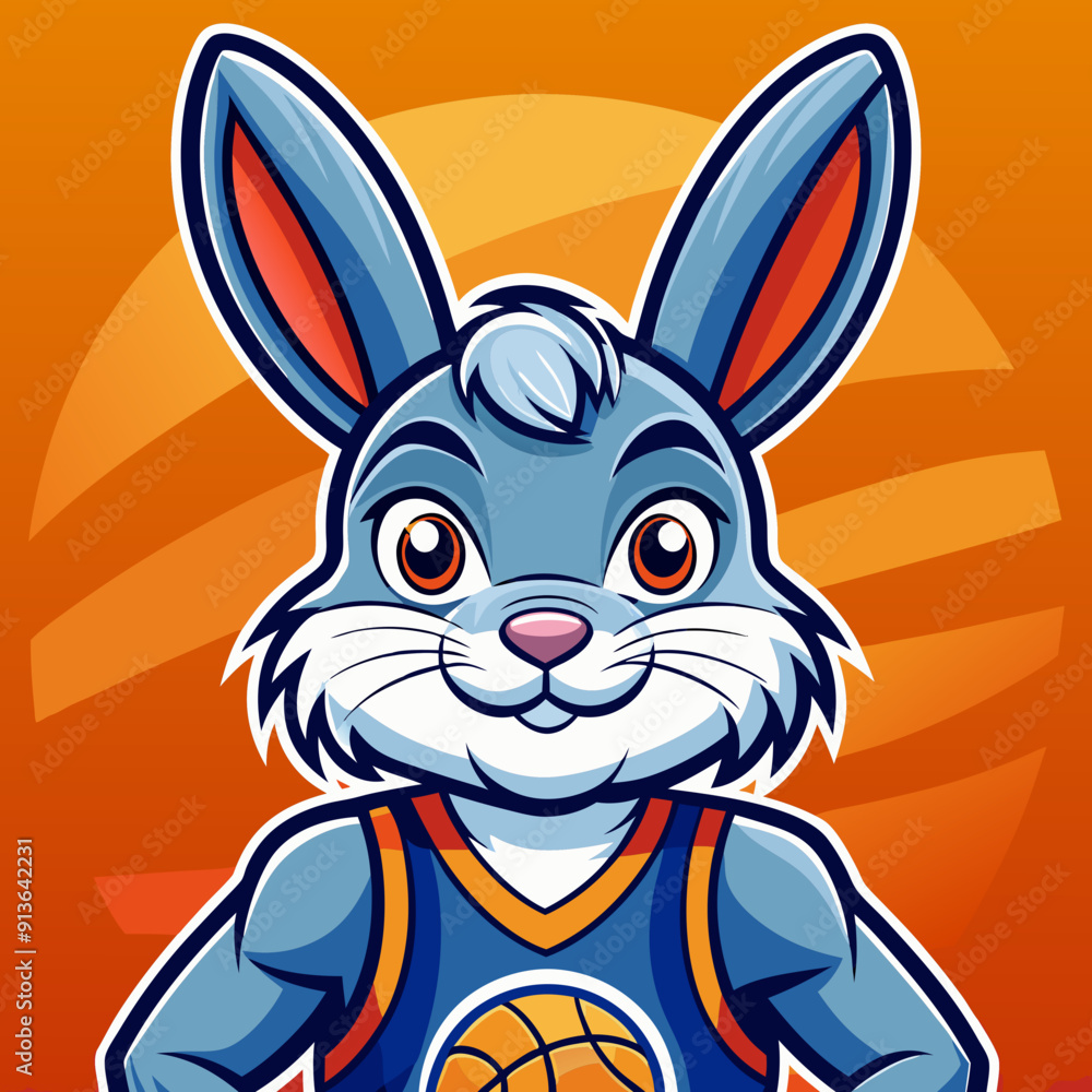 rabbit basketball cartoon character rabbit basketball cartoon character