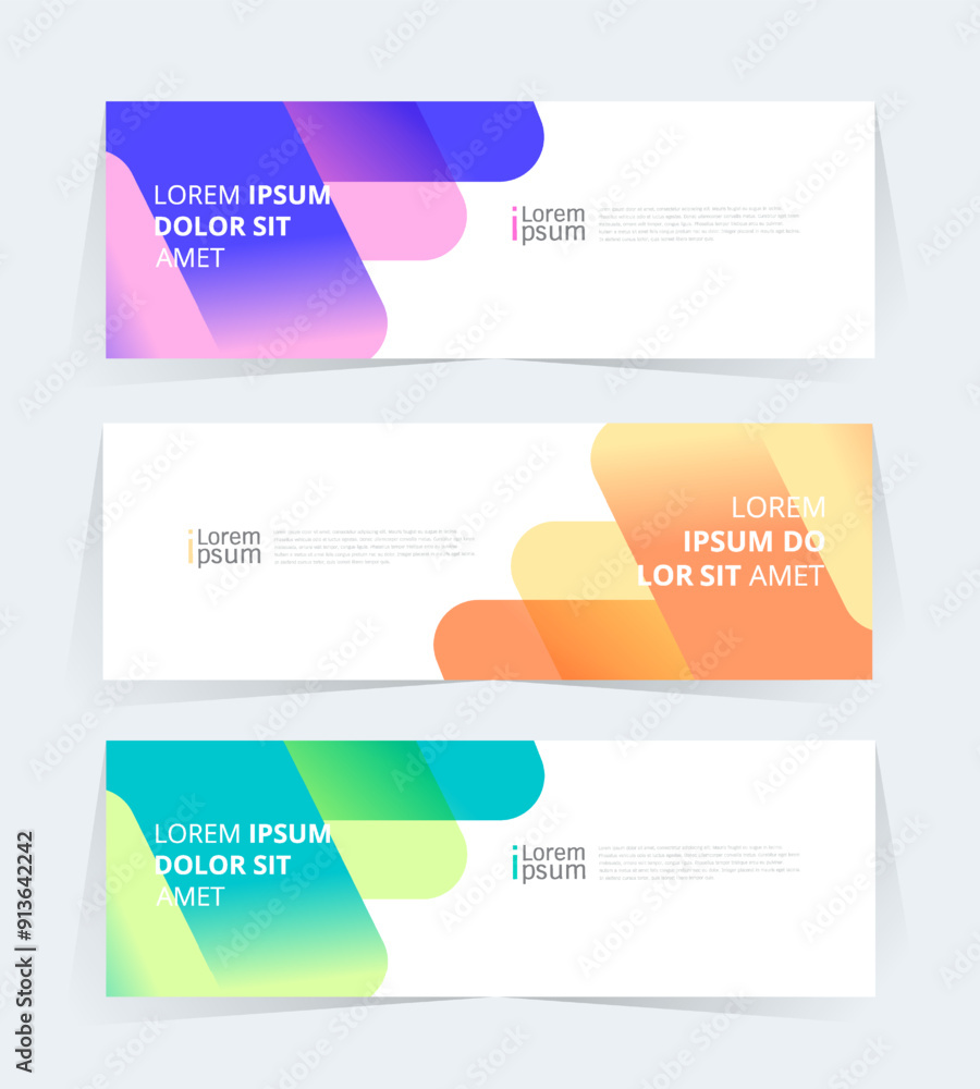 Geometric banner design with Vector presentation template. Geometric banner design with Vector presentation template.
