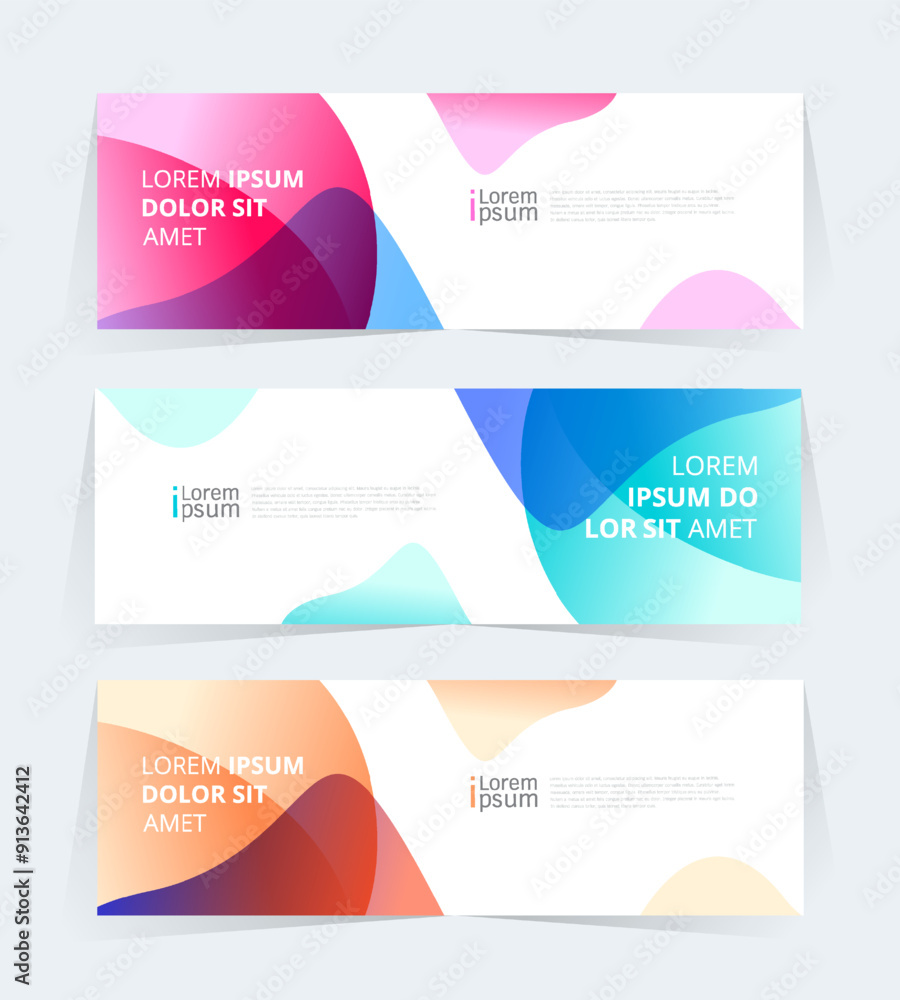 Geometric banner design with Vector presentation template. Geometric banner design with Vector presentation template.