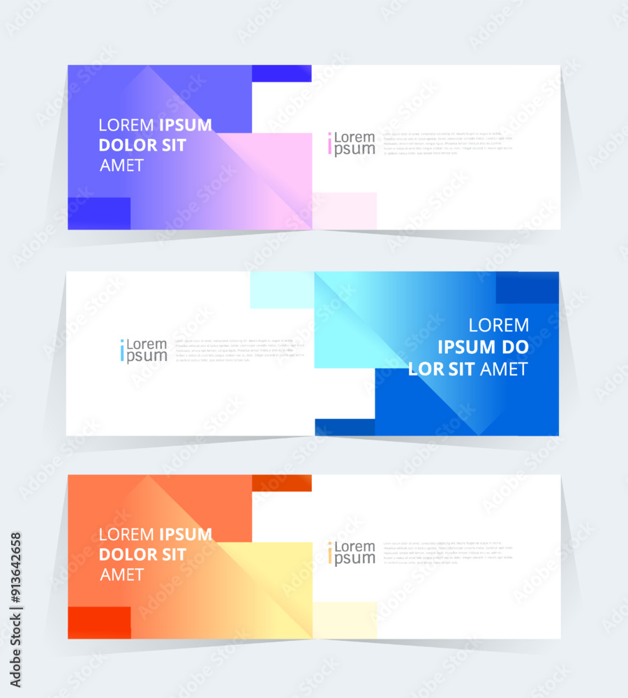 Geometric banner design with Vector presentation template. Geometric banner design with Vector presentation template.
