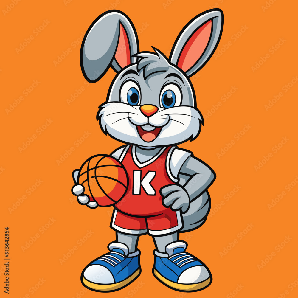 rabbit basketball cartoon character rabbit basketball cartoon character