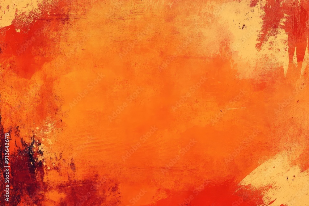Obraz premium Abstract Orange Background with Red Grunge Texture for Thanksgiving and Halloween with generative ai