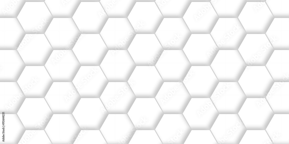 Vector abstract hexagonal futuristic geometric backdrop White 3d embossed creative hexagon, honeycomb white hexagon concept design abstract technology background, or wallpaper. Vector abstract hexagonal futuristic geometric backdrop White 3d embossed creative hexagon, honeycomb white hexagon concept design abstract technology background, or wallpaper.
